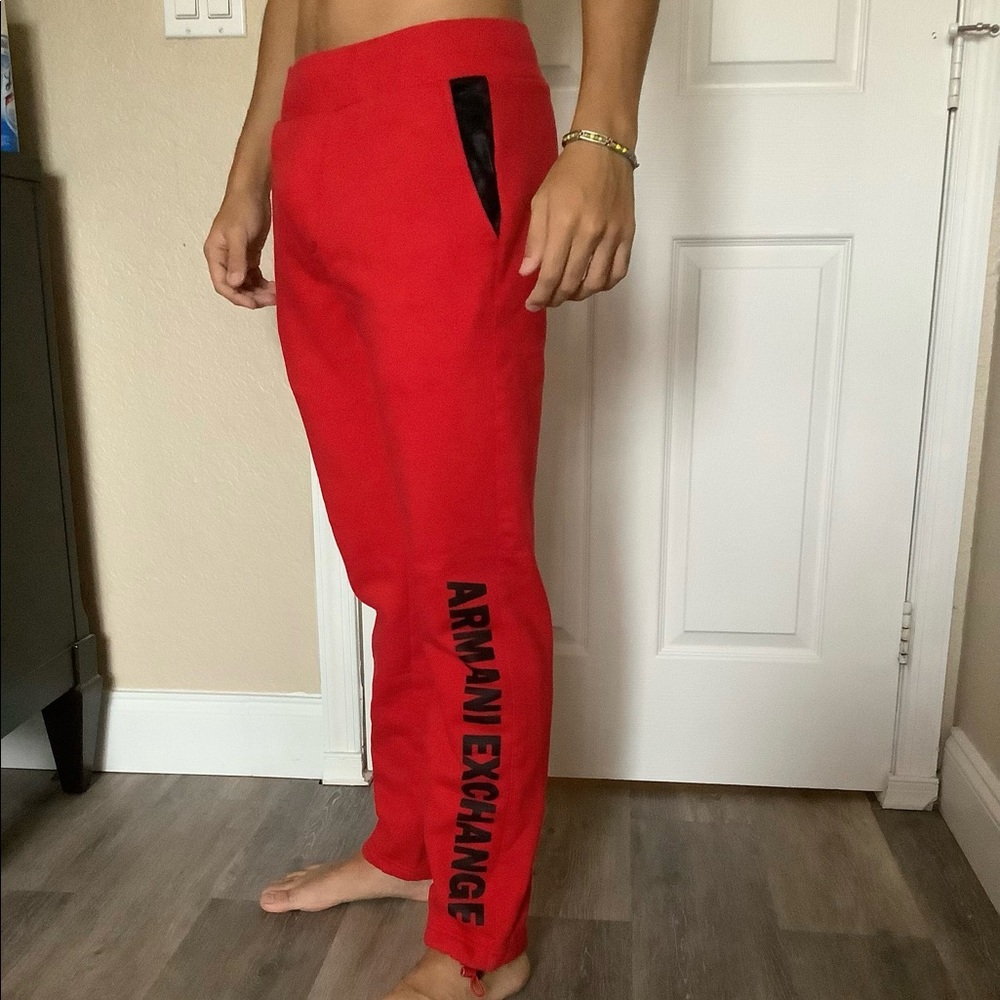 Armani Exchange red sweatpants A/X